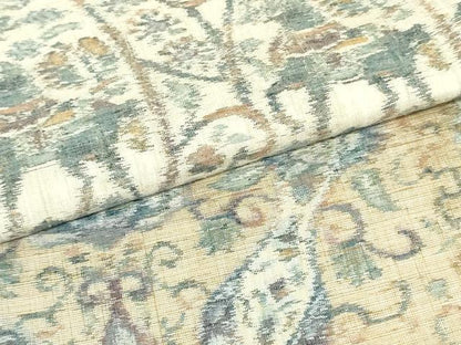 平和屋着物●小千谷紬 全通柄袋帯 狩猟更紗花唐草間道 正絹 逸品 DAAU6892ob