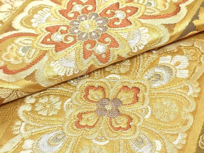 平和屋着物●銀座きしや　六通柄袋帯　菱取蒔絵紋　本金箔　正絹　逸品　DAAU6894ob