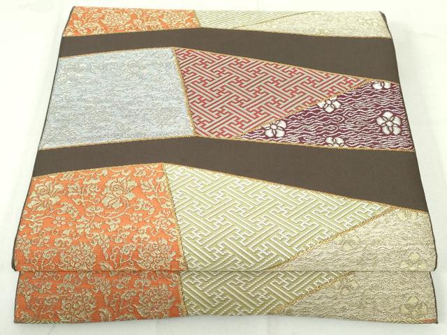 平和屋着物●六通柄　本袋帯　作家物　磁州縁起文　金銀糸　正絹　逸品　DAAU6896ob