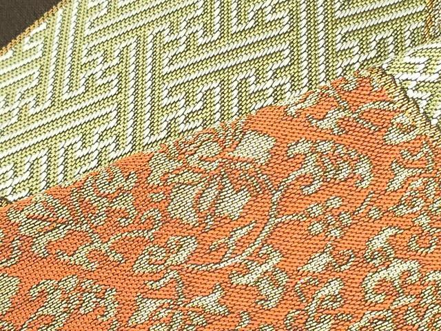 平和屋着物●六通柄　本袋帯　作家物　磁州縁起文　金銀糸　正絹　逸品　DAAU6896ob