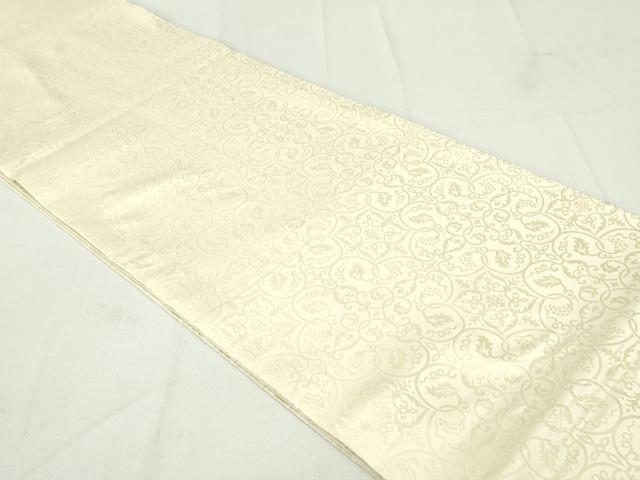 平和屋着物●丸帯　葡萄唐草文錦　金糸　正絹　逸品　DAAU6898ob