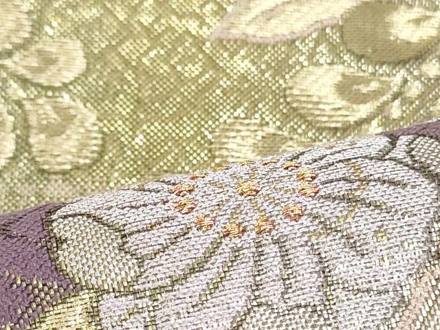 平和屋着物●六通柄袋帯　雲取り辻が花　金銀糸　やまと誂製　正絹　逸品　DAAU6905ob