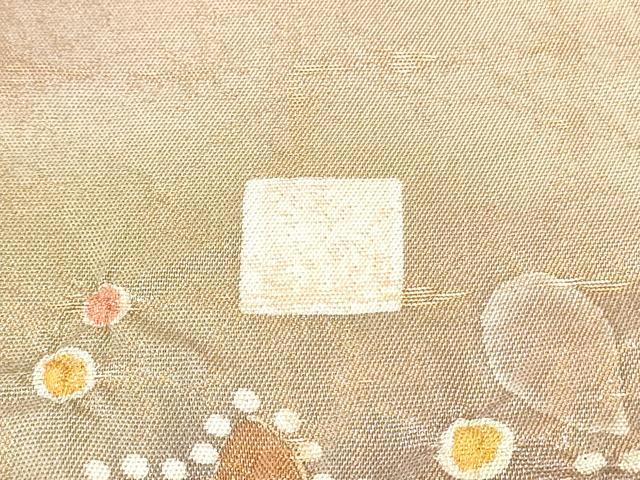 平和屋着物●太鼓柄袋帯　作家物　絞り　辻が花　金糸　正絹　逸品　DAAU6913ob