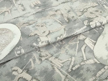 平和屋着物●本場筑前博多織 八寸名古屋帯 流水壁画文 正絹 逸品 DAAU6928ob