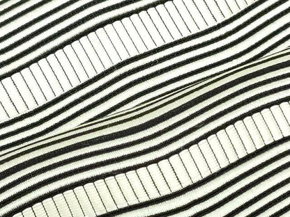 平和屋着物●本場筑前博多織 八寸名古屋帯 よろけ縞 正絹 逸品 DAAU6944ob