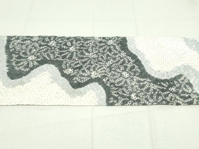 平和屋着物●名門　藤娘きぬたや・総絞り　九寸名古屋帯　流水花文　正絹　逸品　DAAU6954ob