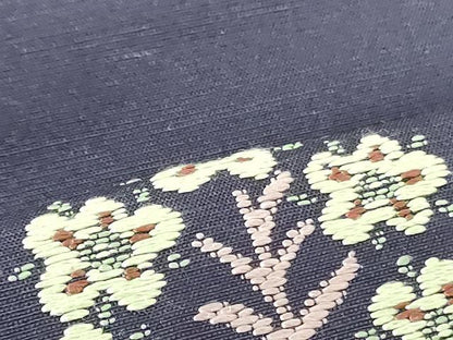 平和屋着物●西陣　川島織物　九寸開き名古屋帯　唐織　更紗花文　正絹　逸品　DAAU6963ob