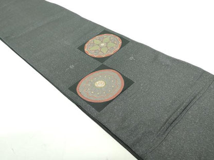 平和屋着物●太鼓柄袋帯 鳳凰抽象花丸文 正絹 逸品 DAAU6973ob