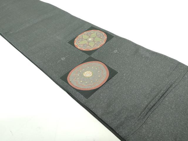 平和屋着物●太鼓柄袋帯 鳳凰抽象花丸文 正絹 逸品 DAAU6973ob