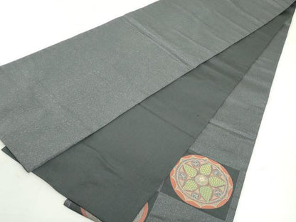 平和屋着物●太鼓柄袋帯 鳳凰抽象花丸文 正絹 逸品 DAAU6973ob