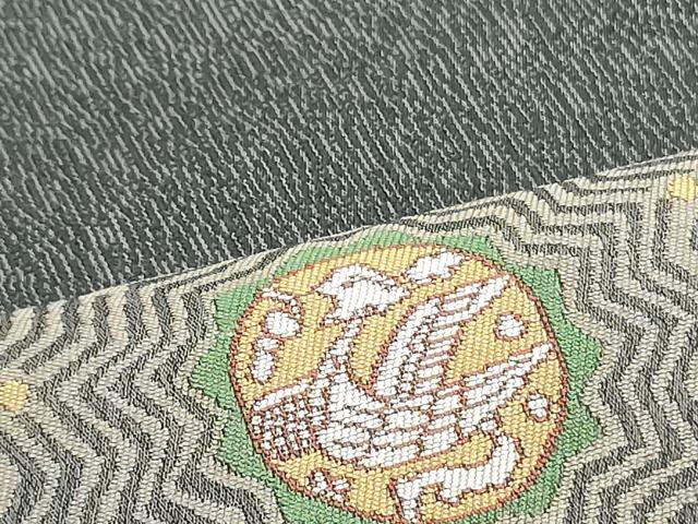 平和屋着物●太鼓柄袋帯 鳳凰抽象花丸文 正絹 逸品 DAAU6973ob