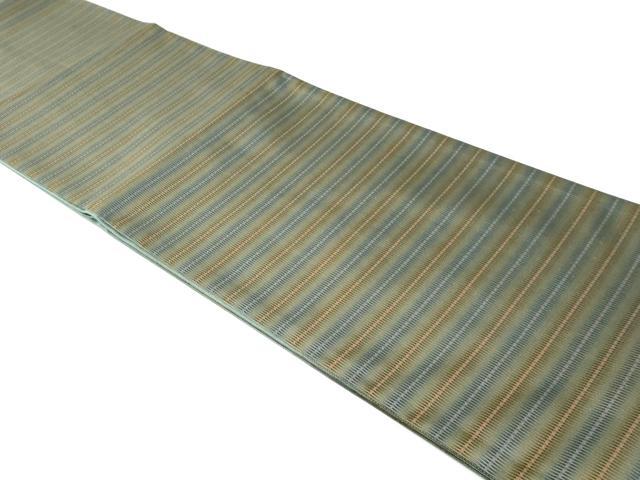 平和屋着物●両面 全通柄袋帯 横段文 正絹 逸品 DAAU6977ob
