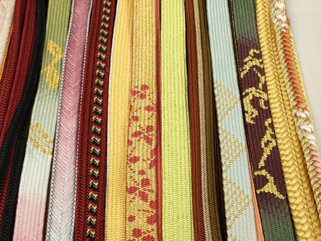 平和屋着物●和装小物 帯締め20本セット 高麗組 笹浪組 角八つ組 金糸 未使用品あり 長尺 逸品 DAAU7830zzz