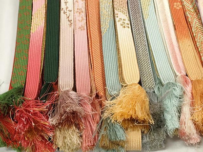平和屋着物●和装小物 帯締め20本セット 高麗組 笹浪組 金糸 逸品 DAAU7837zzz