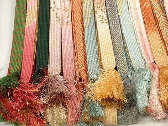 平和屋着物●和装小物 帯締め20本セット 高麗組 笹浪組 金糸 逸品 DAAU7837zzz