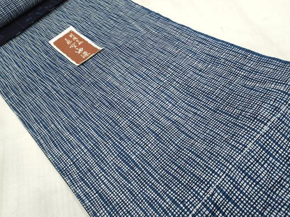 平和屋着物∴夏物　浴衣　反物　着尺　格子　綿　逸品　未使用　DAAU7853zzz
