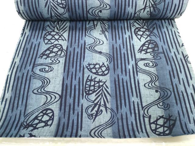 平和屋着物∴夏物　浴衣　反物　着尺　流水籬間道　綿　逸品　未使用　DAAU7856zzz