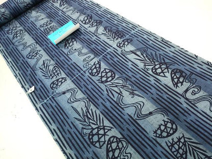 平和屋着物∴夏物　浴衣　反物　着尺　流水籬間道　綿　逸品　未使用　DAAU7856zzz