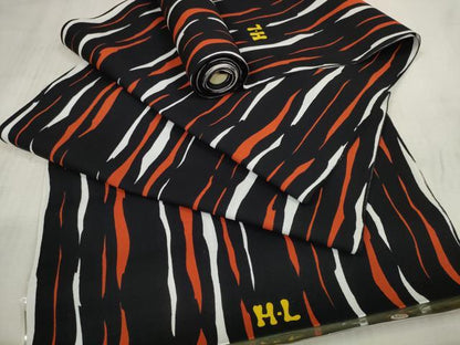 平和屋着物∴夏物　H・L（アッシュエル）　HENRI-LUC CHAPUIS　浴衣　反物　着尺　よろけ縞　綿　逸品　未使用　DAAU7859zzz