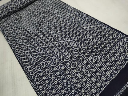 平和屋着物∴夏物 浴衣 反物 着尺 しずはた 亀甲 綿 逸品 未使用 DAAU7860zzz