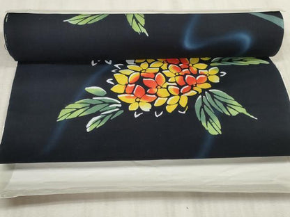 平和屋着物∴夏物 世界的ファッションデザイナー 山本寛斎 kansaiブランド 浴衣 反物 着尺 紫陽花 高級本染 綿 逸品 未使用 DAAU7863zzz