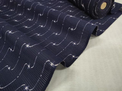 平和屋着物∴夏物　浴衣・小紋兼用　反物　着尺　綿絽　変わり縞　綿　逸品　未使用　DAAU7866zzz