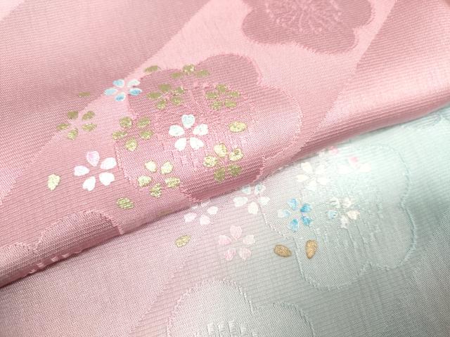 平和屋着物●和装小物 帯締め・帯揚げセット 斜線 梅地紋 小花 暈し染め 金彩 手組紐 高麗組 金糸 逸品 未使用 DAAU7962zzz