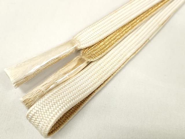 平和屋着物●和装小物　帯締め・帯揚げセット　礼装用　色紙枝垂れ花松　金銀彩　金糸　逸品　未使用　DAAU7972zzz
