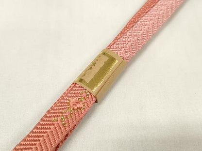 平和屋着物●和装小物 帯締め・帯揚げセット 箔散らし 金彩 手組紐 逸品 未使用 DAAU7974zzz