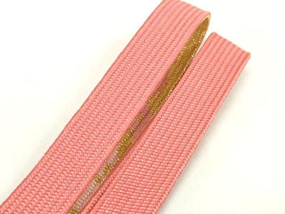 平和屋着物●和装小物　帯締め・帯揚げセット　舞花地紋　手組　高麗組　金糸　逸品　未使用　DAAU7976zzz