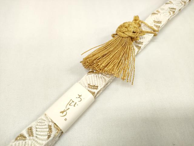 平和屋着物●和装小物 帯締め・帯揚げセット 礼装用 短冊花文 金彩 亀房付き 逸品 未使用 DAAU7977zzz