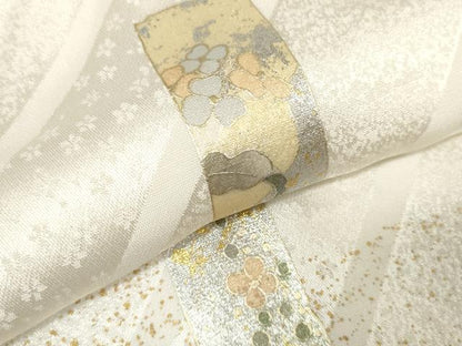 平和屋着物●和装小物 帯締め・帯揚げセット 礼装用 短冊花文 金彩 亀房付き 逸品 未使用 DAAU7977zzz