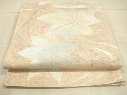 平和屋着物＊夏物　六通柄袋帯　竜田川　銀糸　正絹　逸品　DAAU8031cm