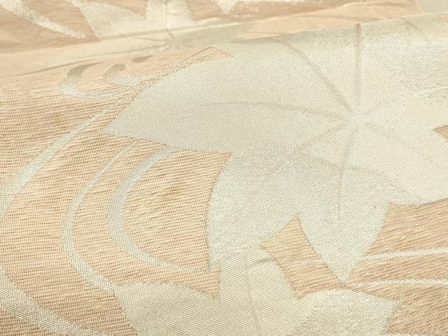 平和屋着物＊夏物　六通柄袋帯　竜田川　銀糸　正絹　逸品　DAAU8031cm