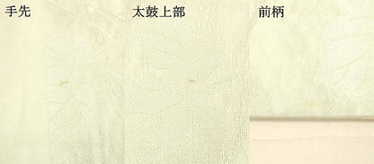 平和屋着物＊夏物　六通柄袋帯　葡萄蔦の葉文　銀糸　正絹　逸品　DAAU8087cm