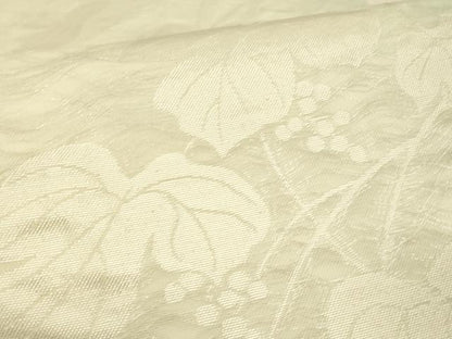 平和屋着物＊夏物　六通柄袋帯　葡萄蔦の葉文　銀糸　正絹　逸品　DAAU8087cm