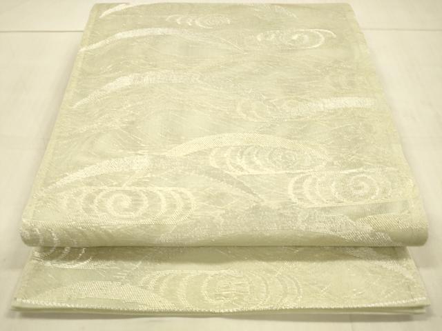 平和屋着物＊夏物　六通柄袋帯　流水雪芝文　金銀糸　正絹　逸品　DAAU8095cm