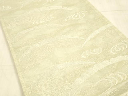 平和屋着物＊夏物　六通柄袋帯　流水雪芝文　金銀糸　正絹　逸品　DAAU8095cm