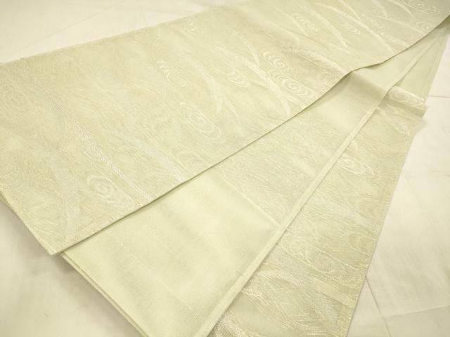 平和屋着物＊夏物　六通柄袋帯　流水雪芝文　金銀糸　正絹　逸品　DAAU8095cm