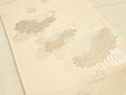 平和屋着物＊夏物　六通柄袋帯　紫陽花　銀糸　正絹　逸品　DAAU8096cm