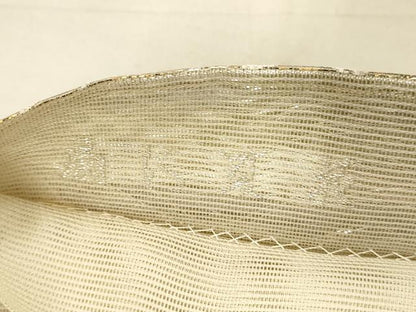 平和屋着物＊夏物　六通柄袋帯　扇に夏花　金銀糸　正絹　逸品　DAAU8139cm