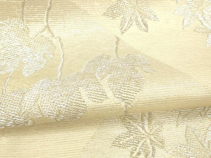 平和屋着物＊夏物　六通柄袋帯　草葉文　銀糸　正絹　逸品　DAAU8148cm