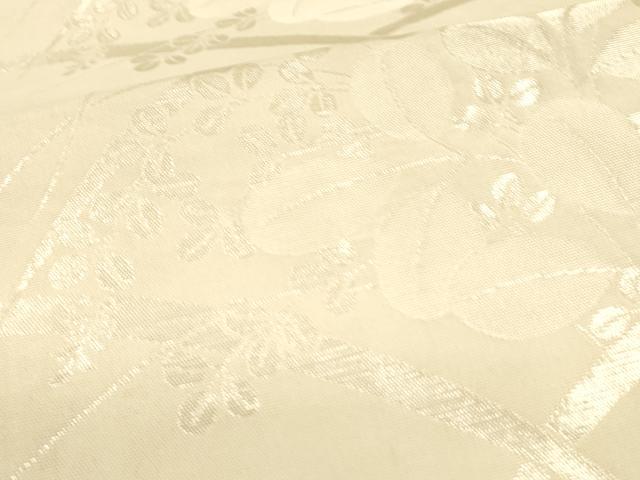 平和屋着物＊夏物　六通柄袋帯　草葉文　銀糸　正絹　逸品　DAAU8163cm