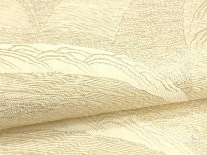 平和屋着物＊夏物　六通柄袋帯　草葉文　銀糸　正絹　逸品　DAAU8197cm