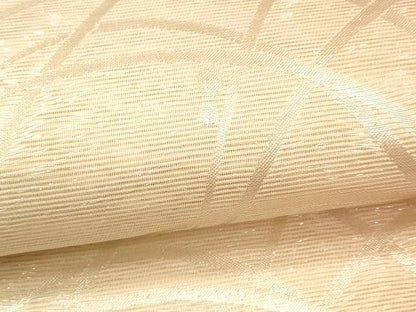 平和屋着物＊夏物　西陣　六通柄袋帯　草葉文　銀糸　証紙付き　正絹　逸品　DAAU8198cm