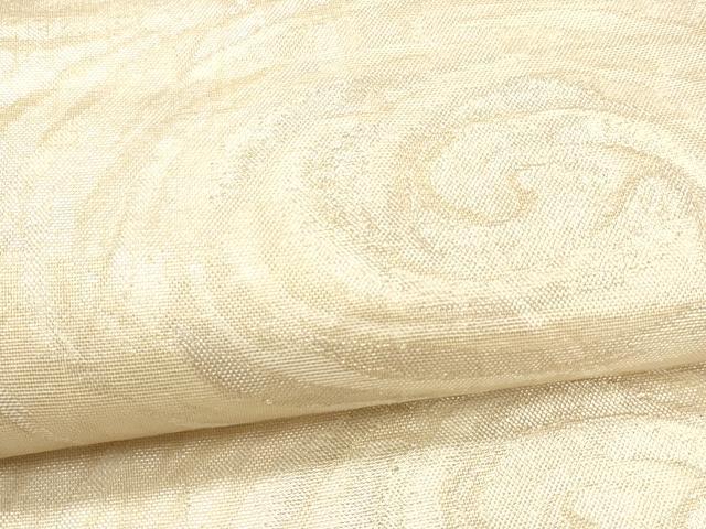 平和屋着物＊夏物　六通柄袋帯　流水文　銀糸　正絹　逸品　DAAU8211cm