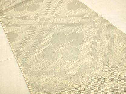 平和屋着物＊夏物　全通柄　本袋帯　蜀江花文　銀糸　三越扱い　正絹　逸品　DAAU8221cm
