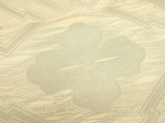 平和屋着物＊夏物　全通柄　本袋帯　蜀江花文　銀糸　三越扱い　正絹　逸品　DAAU8221cm