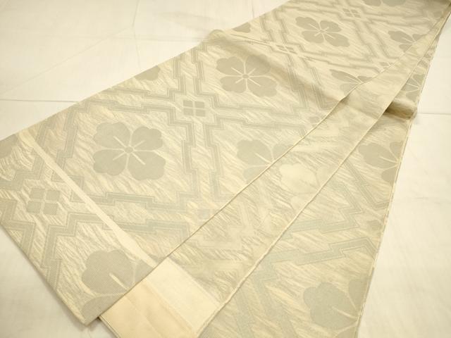 平和屋着物＊夏物　全通柄　本袋帯　蜀江花文　銀糸　三越扱い　正絹　逸品　DAAU8221cm