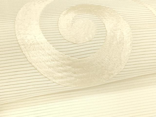 平和屋着物＊夏物 絽綴れ 八寸名古屋帯 総刺繍 貝 逸品 DAAX0158cm